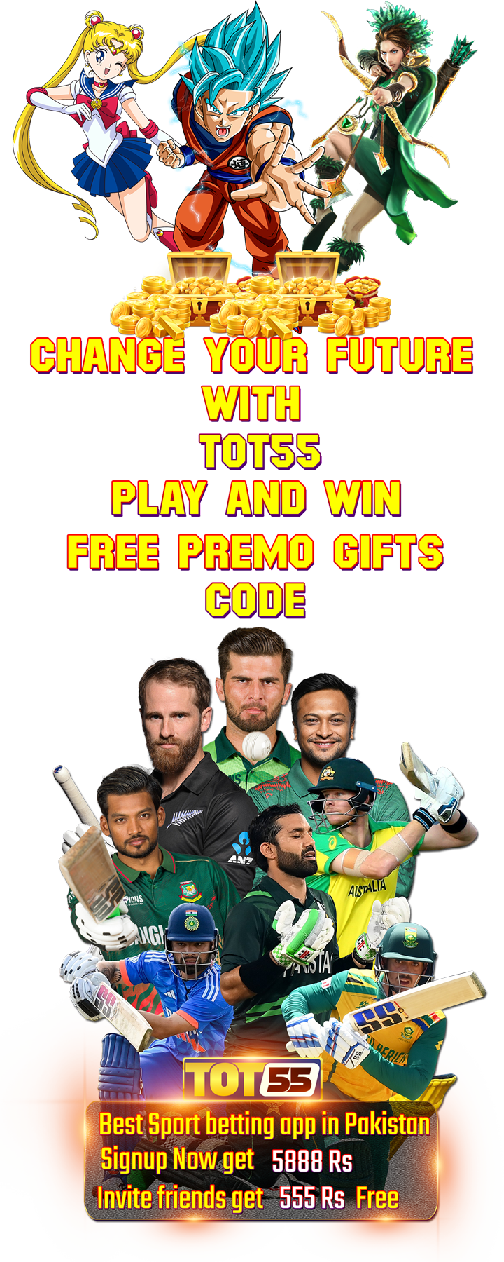 Play and big win with tot55, TOT55 best sport betting app in Pakistan