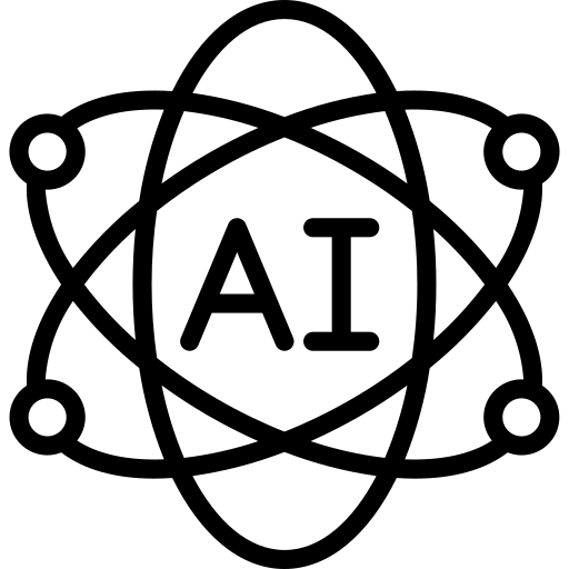 Ai courses logo and atomic structure